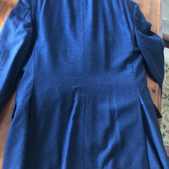 Navy Blue 3 piece suit 100% Wool Hand Tailored by Freemans Sporting Club - Picture 4 of 6